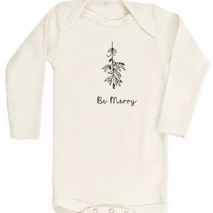 tenth and pine 6/12 be merry nwt baby onsie